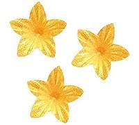 Dekora 126069 Flores de Oblea de Color Oro perlado Decoraciones Comestibles para Pasteles, Ø 2cm, 400 pcs