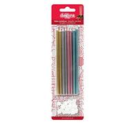 dekora - 16 Velas Cumpleaños Largas para Tartas 13 cm