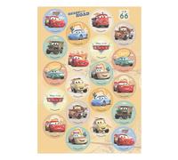 dekora - 20 Mini Discos de Oblea de Cars Ø 3,4 cm - Decoraciones Comestibles para Cupcakes, Muffins y Galletas