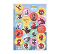 dekora - 20 Mini Discos de Oblea de Spiderman Ø 3,4 cm - Decoraciones Comestibles para Cupcakes, Muffins y Galletas
