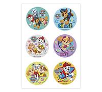 Dekora - 6 Mini Discos Comestibles de Patrulla Canina para Cupcakes, Muffins o Galletas - 5,8 cm