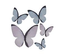 dekora-79 Decorativas 3D Comestible Decoración de Tartas de Cumpleaños Caseras Fácil-Mariposas de Oblea 3-6 cm, Color surtido de tonos pastel