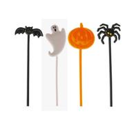 dekora - 8 Cake toppers Decoración para tartas de Halloween 8 cm, Toppers de halloween para tartas, cupcakes, galletas y chuches