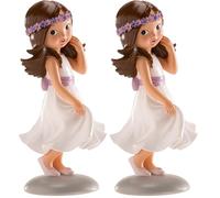 Dekora - Decoracion Comunion Niña | Figura Comunion Tarta - Irene (Paquete de 2)
