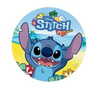 dekora - Decoración para Tartas de Cumpleaños Infantiles - Cake Topper de Stitch 20 cm - Disco de Papel Comestible para Tarta Sin Gluten, Sin Azúcares Añadidos, Sin Lactosa - Apto para Vegetarianos