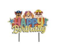 Dekora Design – Adorno para tartas Patrulla Canina – Happy Birthday en papel – 17