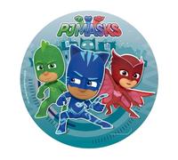 Dekora - Decoracion Tartas de Cumpleaños Infantiles en Disco de Oblea de PJ Masks - 20 cm