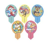 Dekora - Dekorapin Decoración Comestible para Tartas Cupcakes o Pasteles de Cumpleaños Infantiles - 20 Obleas Comestibles de Paw Patrol la Patrulla Canina - Tamaño 6,5x4 cm