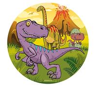 Dekora - Disco Comestible para Decoración de Tartas de Cumpleaños de Dinosaurio - 20 cm