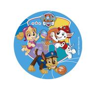dekora - Disco Decoración de Tartas de Cumpleaños Infantiles la Patrulla Canina - 15,5 cm, decoración comestible para tartas sin gluten, sin lactosa