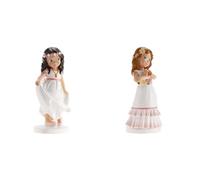 Dekora - Figura Decorativa Niña para Tarta de Primera Comunión Berta - 16 cm, 315115 & 315114 Figura Decorativa Niña para Tarta de Primera Comunión Betty, 16 cm
