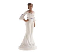 dekora - Figura Novia para Tarta de Boda “Glamour” 16 cm - Adorno de Resina - Muñecos para tarta de boda y Aniversario, Cake Topper Decorativo de Resina, Reutilizable para Pastel Nupcial y Mesa Dulce