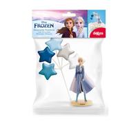 dekora - Figurita Infantil de Frozen con Elsa - Cake Toppers de PVC Aptos para Contacto Alimentario - Licencia Oficial Disney
