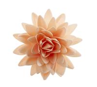 dekora - Flor Gigante Comestible de Oblea 12,5 cm - Dalia beige claro - Sin Gluten, Sin Lactosa, Apta para Vegetarianos - Decoración para Tartas y pasteles
