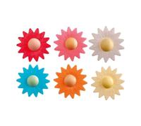 Dekora - Flores Comestibles para Decorar Tartas - Decoración para Tartas y Pasteles - Flores de Oblea Sin Sabor en 6 Colores - Ø 4,5 cm - Obleas Sin Gluten, Sin Lactosa y Apta para Veganos - 100 Uds