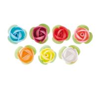 Dekora - Flores Comestibles para Decorar Tartas - Decoración para Tartas y Pasteles - Surtido de Flores de Oblea Sin Sabor Ø 3,5 cm - Obleas Sin Gluten, Sin Lactosa y Apta para Veganos - 140 Uds