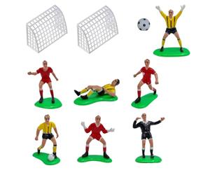 Dekora, Futbol Cake Toppers, Decoración Tarta de Cumpleaños, Pastel Temático de Futbol y Deporte, 7 Figuras, 2 Porterías y 1 Balón