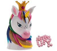 dekora - Hucha Unicornio de plástico con Caramelos - 18 cm - Hucha Infantil Resistente para enseñar a Ahorrar - Regalo Original para niños y niñas