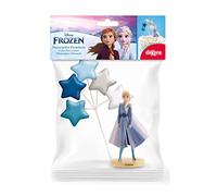 Dekora, Kit Cumpleaños Frozen, Decoración para Tartas de Cumpleaños Infantiles de Elsa, Topper para Pastel 3 Piezas, Decoración Infantil para Pastel, Postres y Fiestas Temáticas