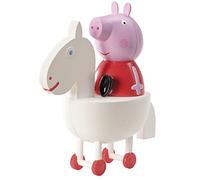 dekora - Kit de Decoración de Tartas de Peppa Pig, Decoración tartas de cumpleaños, Peppa Pig en caballo, dos árboles y una valla