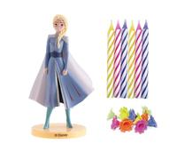 dekora | Kit de Velas PVC | Sin Aroma | Decoración de Tartas Frozen, 10 Unidades | Decoración de Repostería