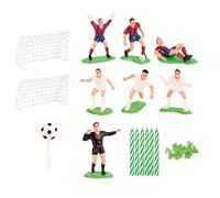 dekora - Kit PVC fútbol para tartas, con velas y bases