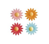 dekora - Margaritas Comestibles, Pack 8 unidades | Flores Comestibles para Tartas - Decoracion Tartas Cumpleaños de Oblea - Colores Surtidos