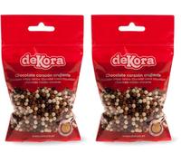 Dekora - Mini Perlas de Chocolate Crujientes para Tartas Decoradas (Paquete de 2)