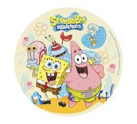 Dekora, Oblea Bob Esponja para Tarta de Cumpleaños Infantil, Decoración de Fiesta Temática, Adornos para Pasteles y Tartas, Papel de Arroz para Niños, Disco Comestible de 20 CM