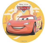 Dekora, Oblea Comestible de Cars, Decoración para Tarta de Cumpleaños de Rayo McQueen, Disco Redondo 20 CM