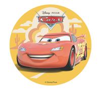dekora - Oblea Comestible de Cars - Disco Redondo de 20 cm para Decoración de Tartas de Cumpleaños