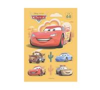 Dekora, Oblea Comestible de Cars Recortable, Decoración de Rayo McQueen para Tarta de Cumpleaños, Tarta Rectangular A5