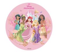 dekora - Oblea Comestible de Princesas Disney - Disco Redondo de 20 cm para Decoración de Tartas de Cumpleaños