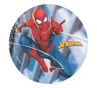 dekora - Oblea Comestible de Spiderman - Disco Redondo de 20 cm para Decoración de Tartas de Cumpleaños