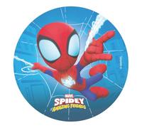 Dekora, Oblea Comestible de Spidey, Decoración para Tarta de Cumpleaños de Marvel, Disco Redondo 20 CM
