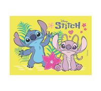 dekora - Oblea Comestible de Stitch en Lámina Rectangular A5 14,8 x 21 cm - Decoración de Tartas de Cumpleaños