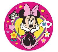 dekora - Oblea Comestible Disney Minnie Mouse 20 cm - Disco de Decoración para Tartas Infantiles de Cumpleaños, Sin Gluten, Sin Lactosa, Sin Azúcares Añadidos