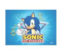 dekora | Oblea Comestible Sonic A5 | Decoración para Tartas Infantiles | Sin Gluten, Sin Lactosa, Vegana | Licencia Oficial