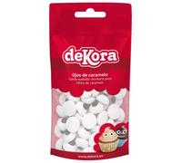 dekora - Ojos de Azúcar Comestibles 56 g - Decoración Fácil y Divertida para Cupcakes, Muffins y Tartas - Ideal para Cumpleaños, Halloween y Fiestas