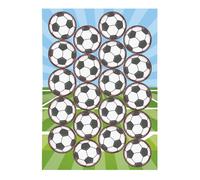 dekora - Pack de Obleas Comestibles Mini Balones de Fútbol 3,4 cm - Decoración para Tartas, Cupcakes y Postres de Cumpleaños Infantiles - Sin Gluten, Sin Azúcar y Apto para Veganos