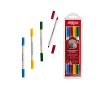 Dekora - Rotuladores Doble Punta con Tinta Comestible para Decorar Cupcakes, Fondant o Papel Comestible - 4 Colores