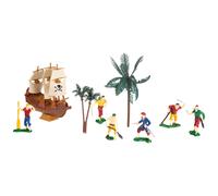 dekora - Set de 10 Figuras de Piratas para Decoración de Tartas - Accesorios Infantiles para Cumpleaños y Fiestas Temáticas