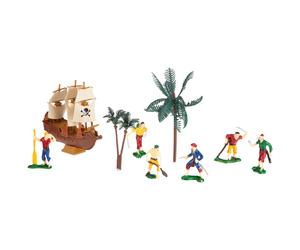 dekora - Set de 10 Figuras de Piratas para Decoración de Tartas - Accesorios Infantiles para Cumpleaños y Fiestas Temáticas