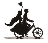 Dekora - Topper Decoracion Tartas Figuras Novios en Bicicleta - 18 cm