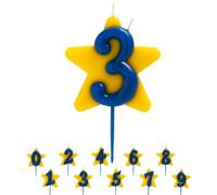 Dekora Design Vela Cumpleaños Solidaria Doble Mecha Fundación Pequeño Deseo Número 3