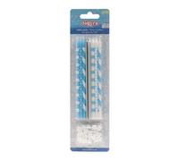 dekora | Vela Decorativa para Tartas | Sin Aroma | Hecha de Parafina | Velas de Cumpleaños Mix Azul 13cm
