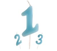 dekora - Velas Cumpleaños Numeros Comic Azul | Vela Numero 1