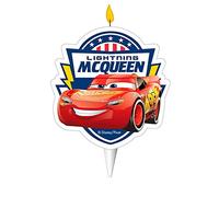 Dekora Vela de cumpleaños Rayo McQueen 2D para tartas infantiles 7,5 cm