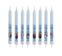 Dekora - Velas de cumpleaños infantiles Frozen Disney con diseños Anna/Elsa/Olaf - 9 cm - 8 unidades