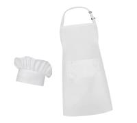 Delantal de Cocina Gorro Cocinero Blanco Delantales Ajustable Delantal